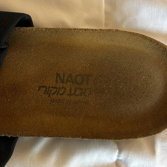 NAOT black Canvas Stretch Hydra Slip On Sandal Cork
Suede Footbed size 41 - Picture 4 of 9